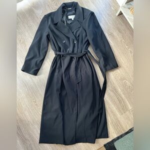 Liz Claiborne Black Double Breasted Trench Coat